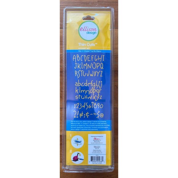 Sizzix Ellison Design Mac n Cheese Thin Cuts Alphabet Set by Stu Kilgour 22370 - Picture 4 of 4